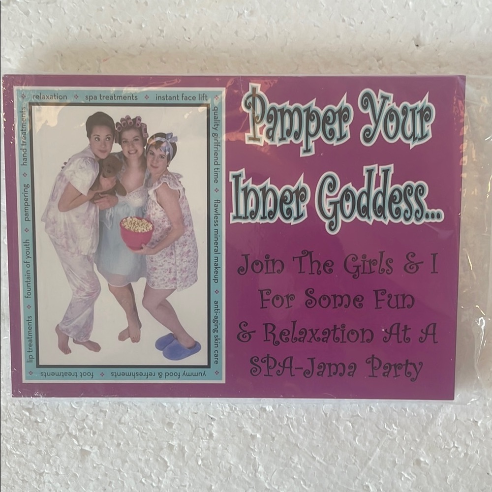 Pamper Your Inner Goddess Spa Party Invitation postcards